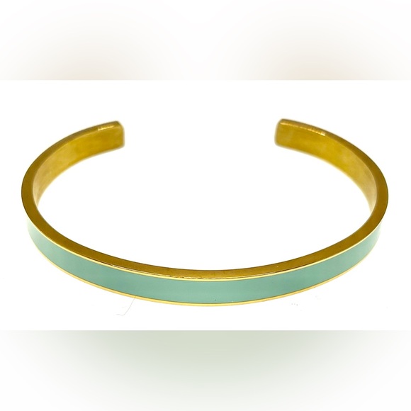 Source Unknown Jewelry - 3 for $30 Badass Girl Gang Mint&Lily Gold Tone Blue Enamel Message Cuff Bracelet